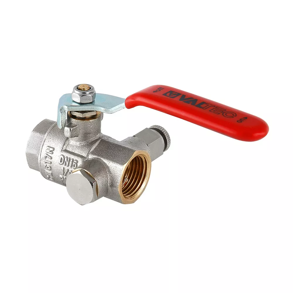 Купить Кран шаровой муфтовый с дренажем и воздухоотводчиком VALTEC по лучшей цене с доставкой - интернет-магазин Прогрессивные решения