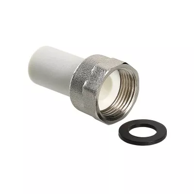 Купить Фитинг полипропиленовый – штуцер с накидной гайкой, внутренняя резьба VALTEC по лучшей цене с доставкой - интернет-магазин Прогрессивные решения